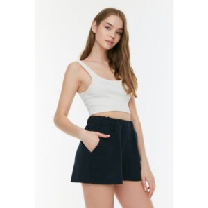 Trendyol Navy Blue Cropped Leg Detailed Knitted