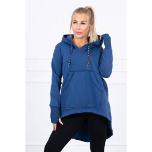 Insulated sweatshirt with longer back and