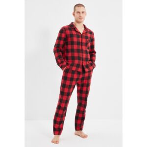 Trendyol Red Men's Regular Fit Plaid Pajamas