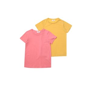 Trendyol Yellow-Pink 2-Pack Basic Girl