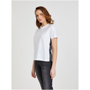 Bílé vzorované tričko Calvin Klein