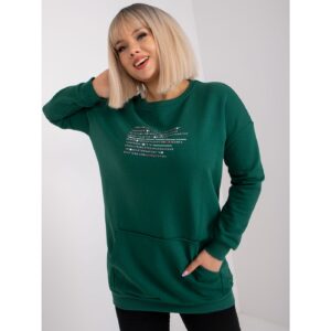 Dark green plus size sweatshirt with Desiree