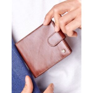 Elegant brown leather wallet for