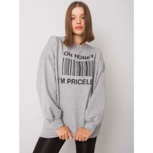 Gray hooded sweatshirt with