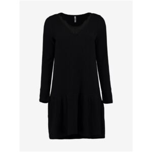 Haily´s Černé svetrové šaty s krajkou Hailys Lacy -