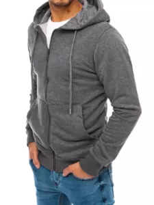 Men's zipped hoodie anthracite