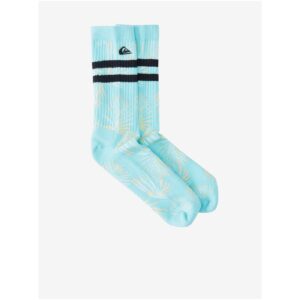 Sada dvou párů vzorovaných ponožek v modré a šedé barvě Quiksilver -