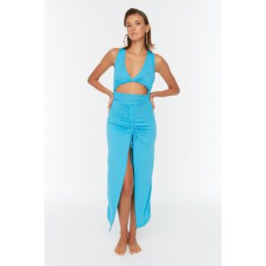 Trendyol Blue Cut Out Detailed Long