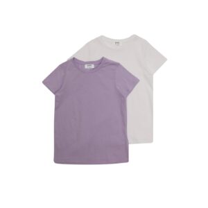 Trendyol White-Lilac 2-Pack Basic Girl Knitted