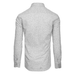 White men's shirt with patterns