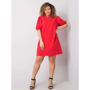 Bigger red cotton dress