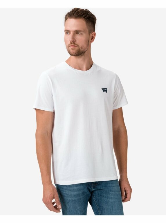 Bílé pánské tričko Wrangler Sign
