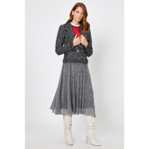 Koton Women's Gray Skirtly Yours Styled