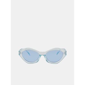 Modré sluneční transparentní brýle Pieces Laura