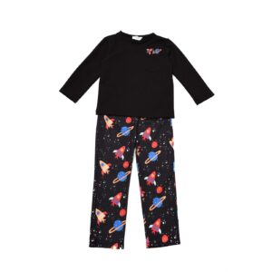 Trendyol Black Printed Girls Knitted Pajamas