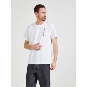 Bílé pánské vzorované tričko Calvin Klein -