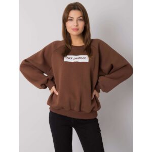 Brown cotton hoodie without