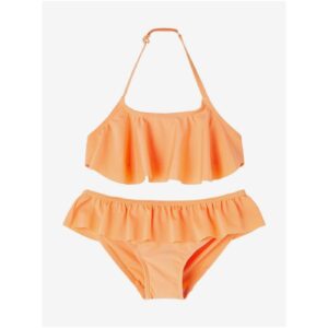 Oranžové holčičí dvoudílné plavky name it