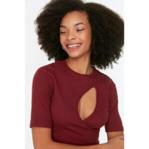Trendyol Burgundy Cut Out Detailed