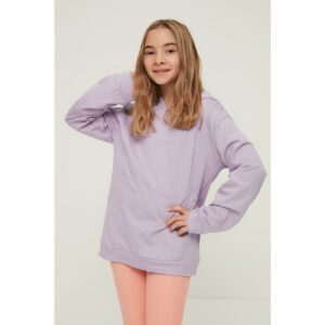 Trendyol Lilac Basic Fleece Inside Girl