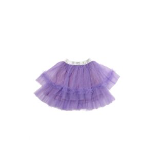 Trendyol Lilac Ruffle Tulle Girl Knitted