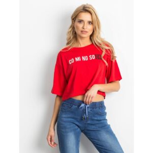 A short red T-shirt with an