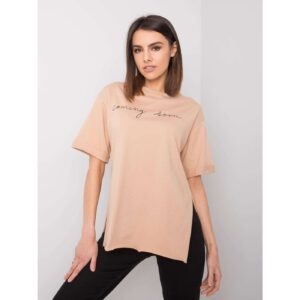 Beige t-shirt with Riley RUE