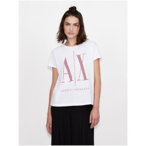 Bílé dámské tričko Armani Exchange -
