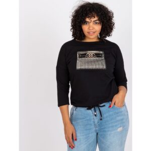 Black plus size blouse for every