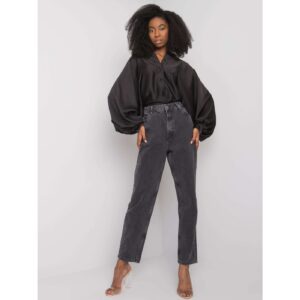 Black women's high-waisted jeans