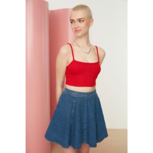 Trendyol Red Strap Crop Knitted