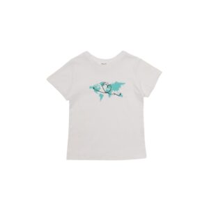 Trendyol White Printed and Embroidered Basic Girls' Knitted