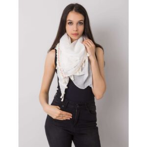 White scarf with decorative
