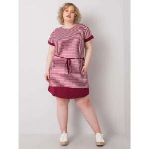 Women's brown and white striped