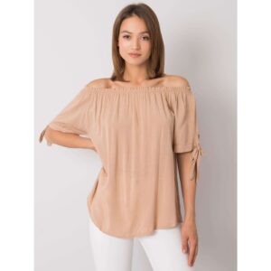 Camel blouse with a Spanish