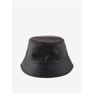 Černý dámský koženkový klobouk Pieces Augusta -