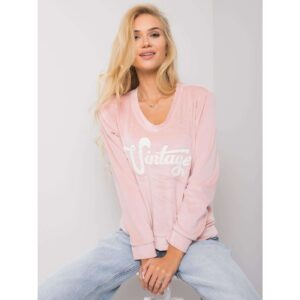 Light pink velor sweatshirt