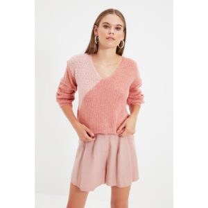 Trendyol Dried Rose Contrast Knitted