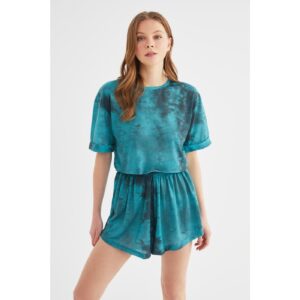 Trendyol Turquoise Batik Patterned