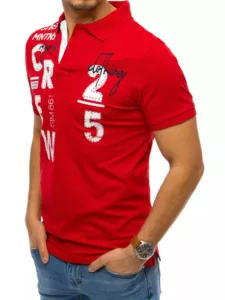 Red polo shirt with print Dstreet