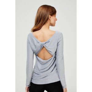 Blouse with open back