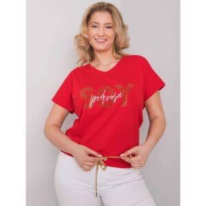 Plus size red blouse with