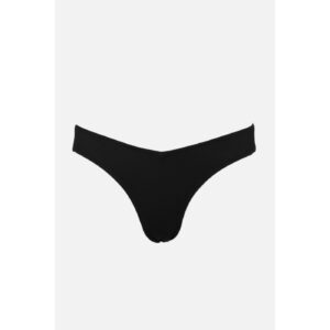 Trendyol Black Textured V Cut Bikini