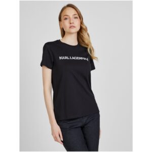 Černé dámské tričko KARL LAGERFELD