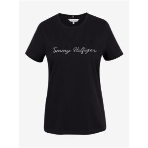 Černé dámské tričko s potiskem Tommy Hilfiger