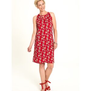Červené květované šaty Tranquillo -
