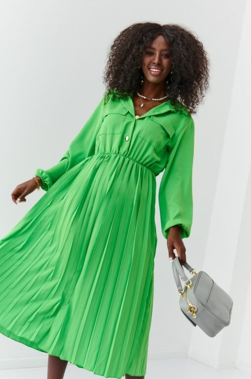 Elegantní zelené šaty pro ženy s