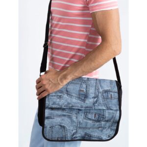 Men's black shoulder bag with