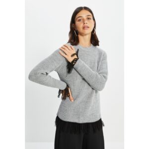 Trendyol Gray Knitted Detailed