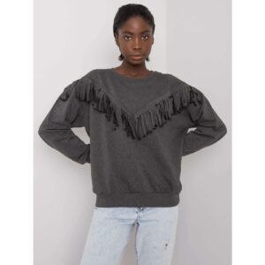 Women's dark gray melange sweatshirt